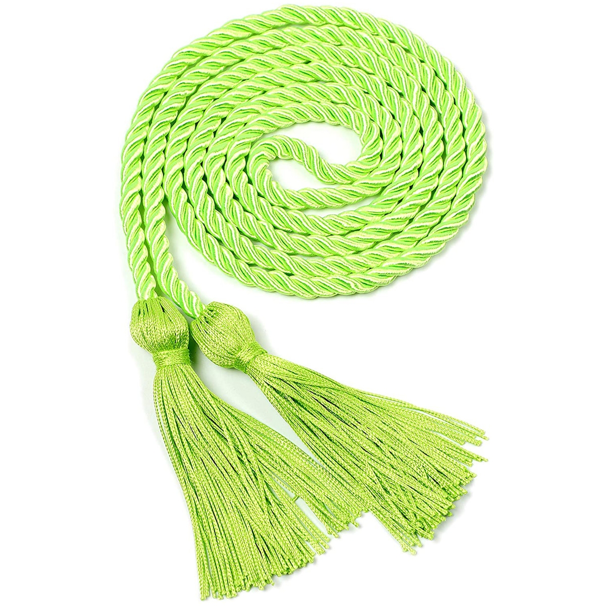 Cords Tassels Cords Polyester Yarn Honor Cord for Graduation Students 63 Inchs Long (Lemon Green)